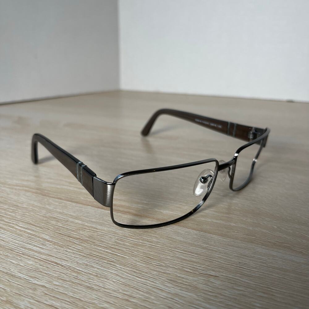 Persol 2230-S 513/X1 Eyeglasses Frames Only Silver Brown 58-18-130 Photoch.